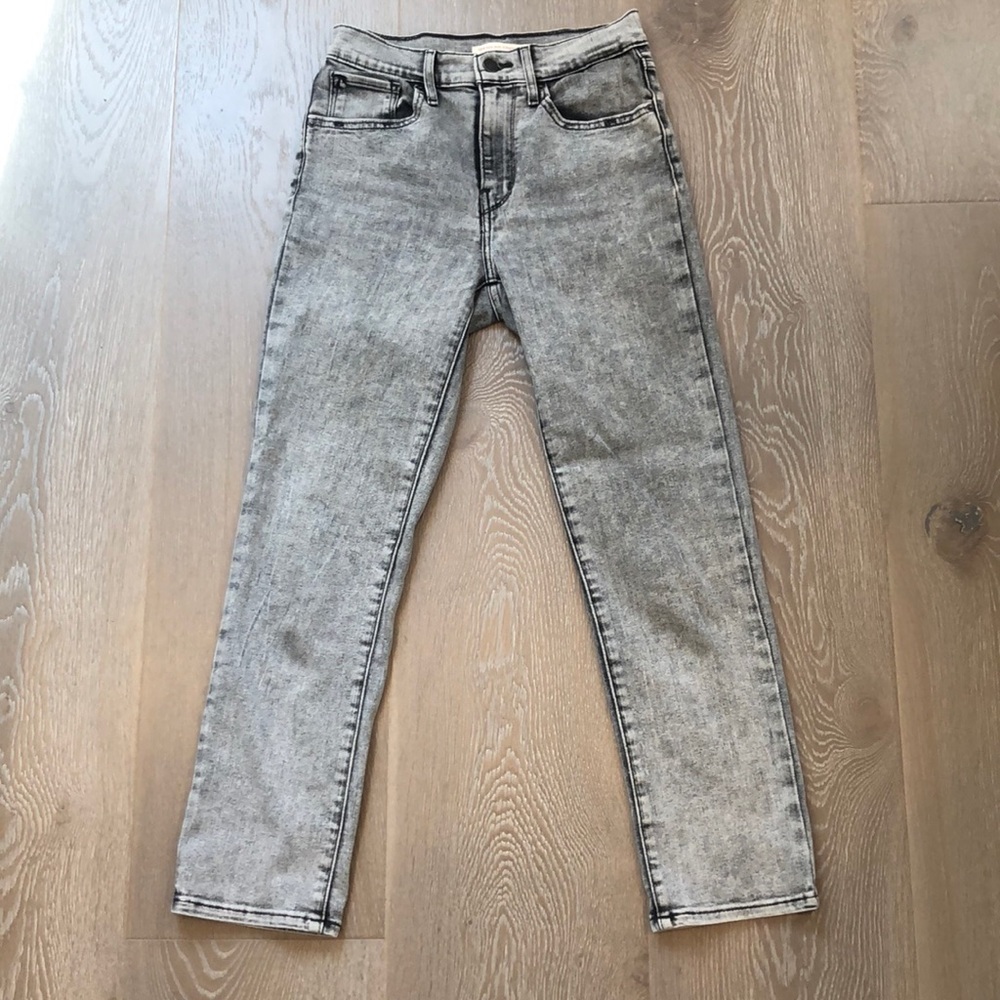 Levi’s Grey Straight High Rise Jeans